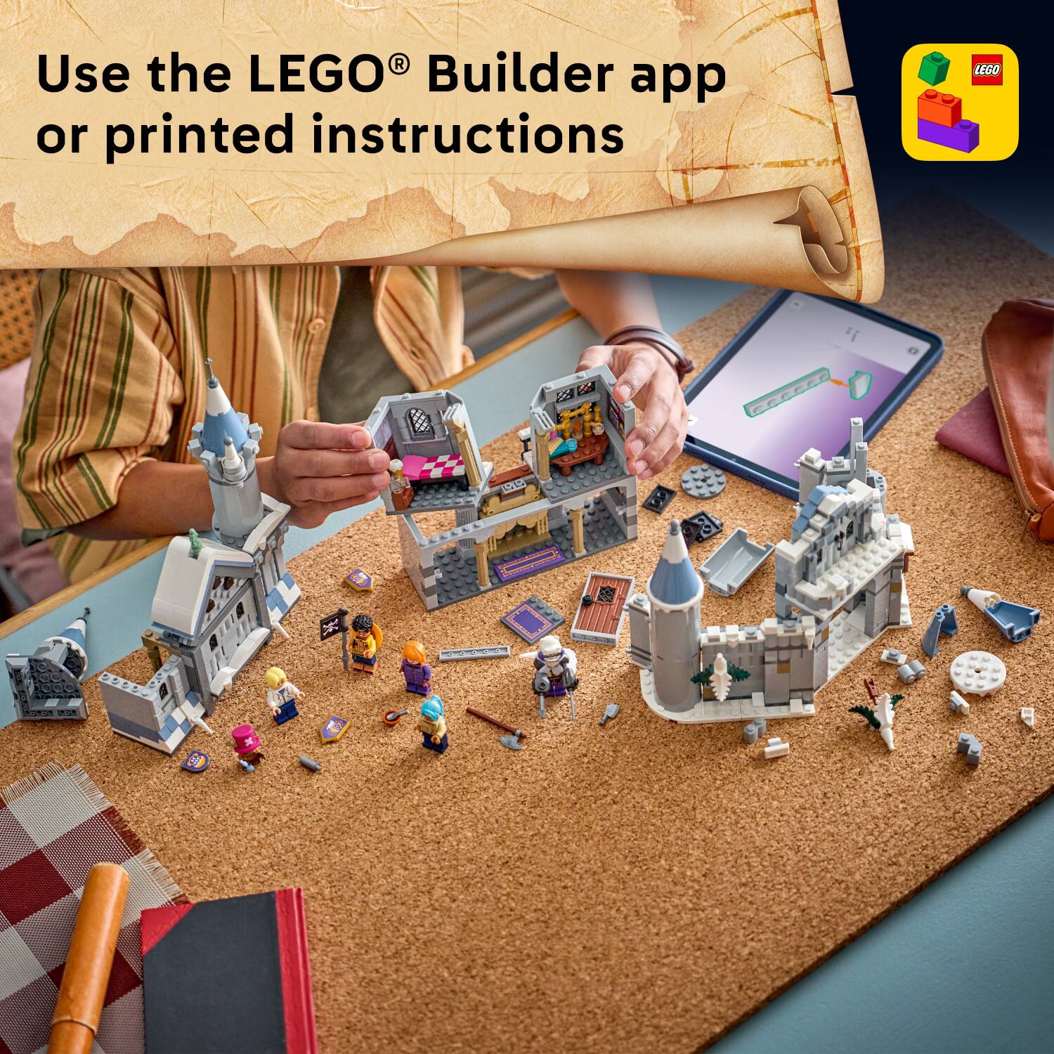 Use the LEGO® Builder app or printed instructions