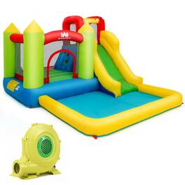 Gymax - Outdoor Inflatable Bounce House Water Slide Climb Bouncer Pool