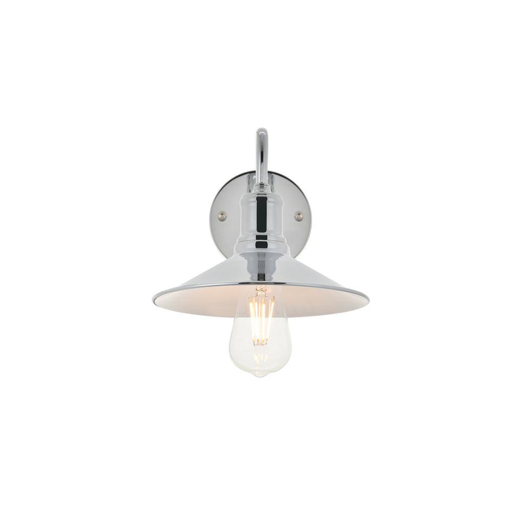 Alt View 2. Living District - Etude 1 light chrome Wall Sconce - Chrome.