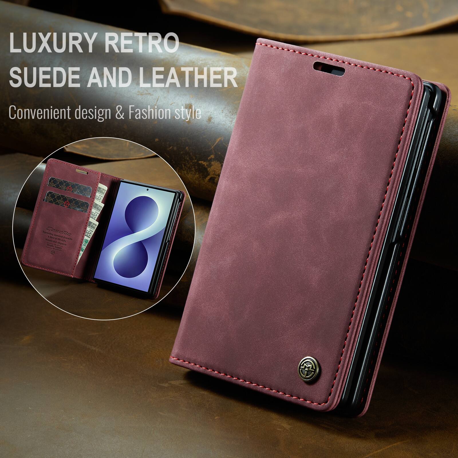 LUXURY RETRO SUEDE AND LEATHER  
Convenient design & Fashion style