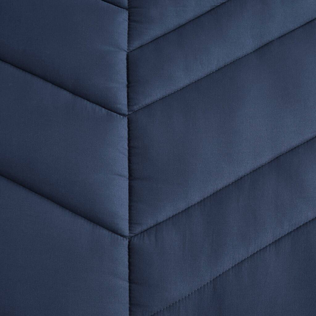 Alt View 5. Gracie Mills - Gracie Mills Solid Quilted Chevron Comforter Set with 350 GSM Polyfill - Navy.
