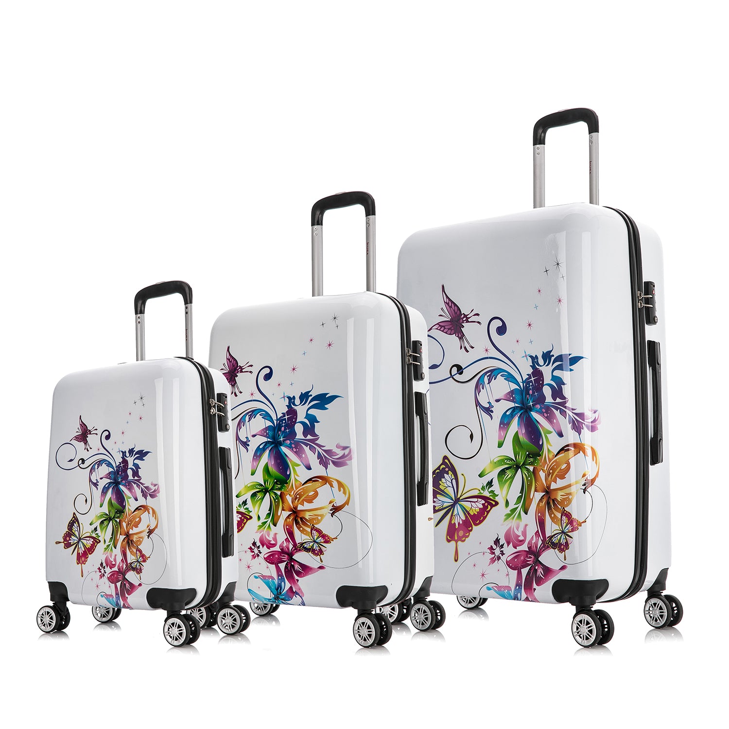 "InUSA - Prints lightweight hardside Spinner 3 Piece Luggage Set 20""/24""/28"" - FUSION" price history on PriceWatchPro