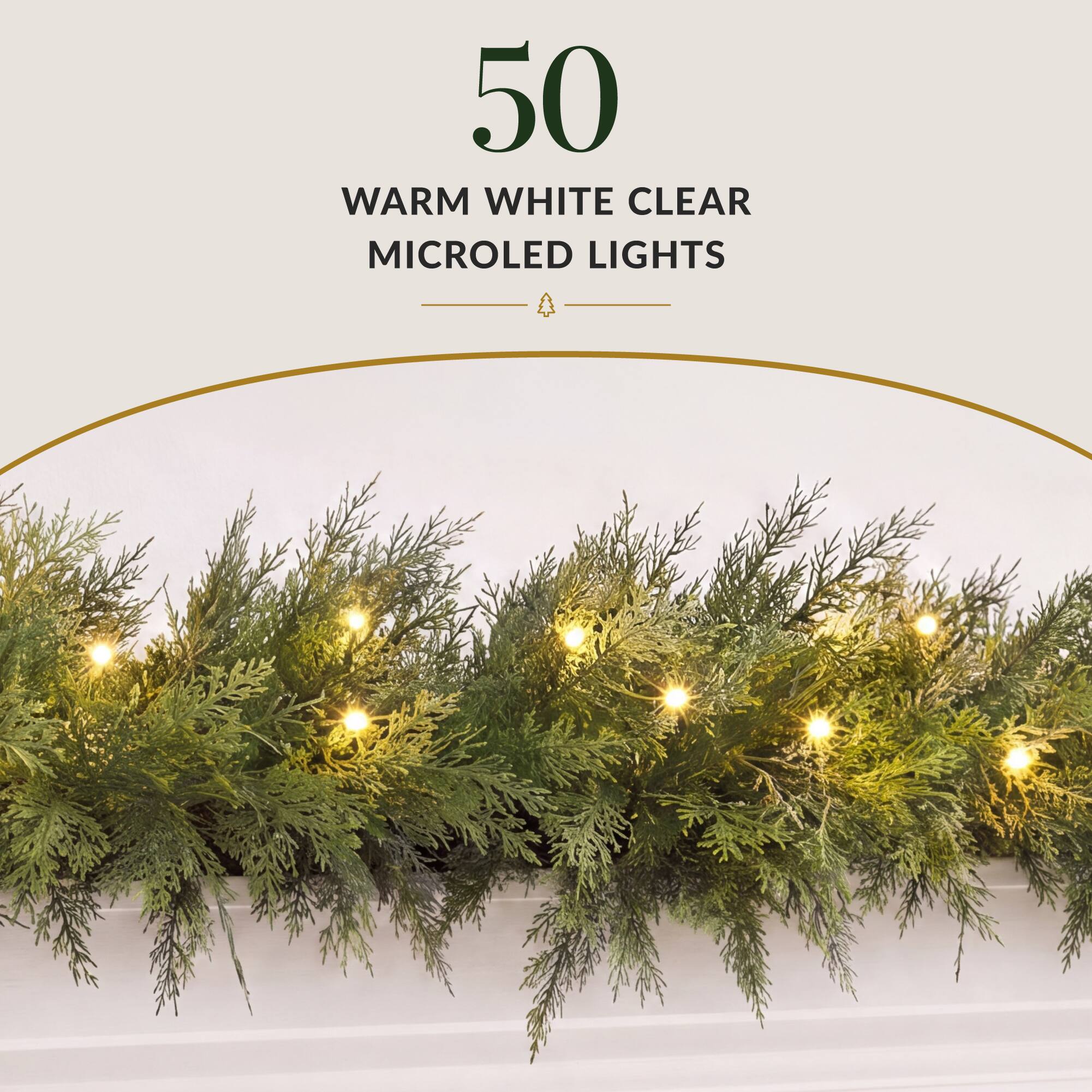 50 WARM WHITE CLEAR MICROLED LIGHTS