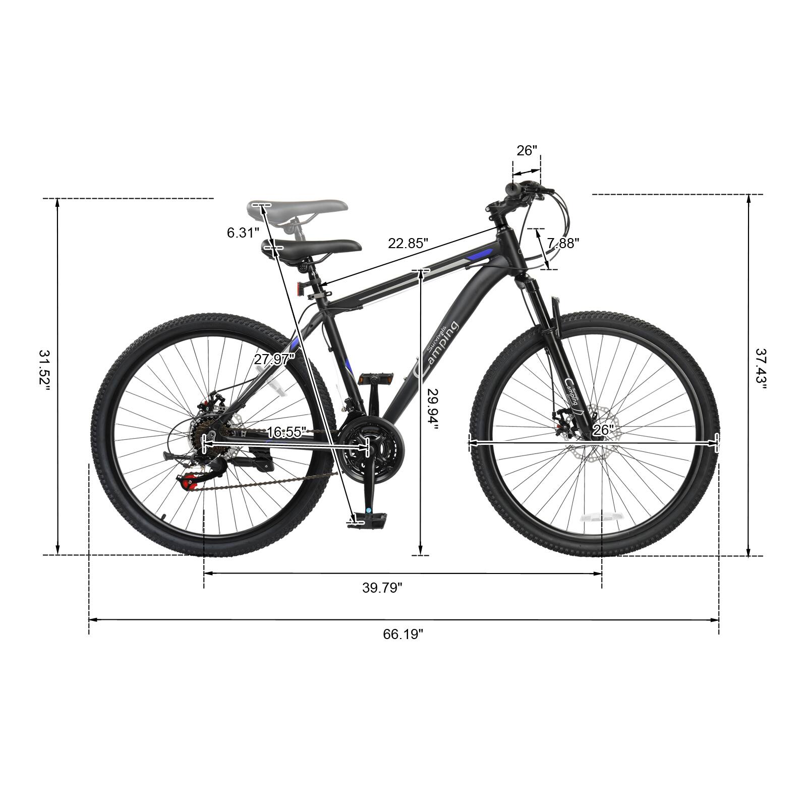 26"  
6.31"  
22.85"  
27.97"  
31.52"  
16:55"  
37.43"  
39.79"  
66.19"