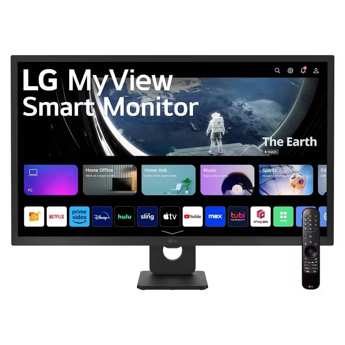 LG - 32" Full HD IPS MyView Smart Monitor 32SR54FT-B - Black