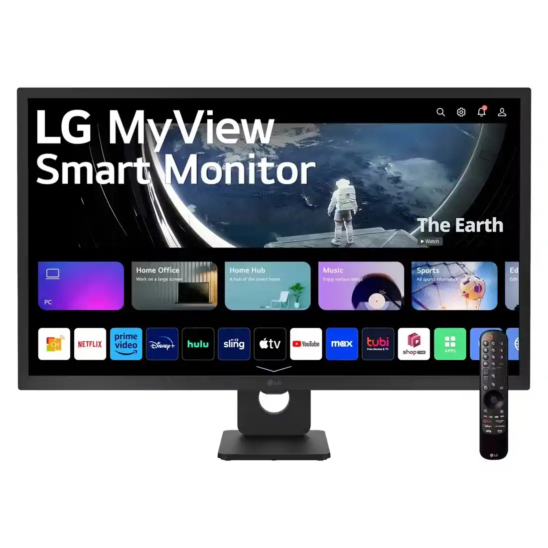 LG - 32" Full HD IPS MyView Smart Monitor 32SR54FT-B - Black