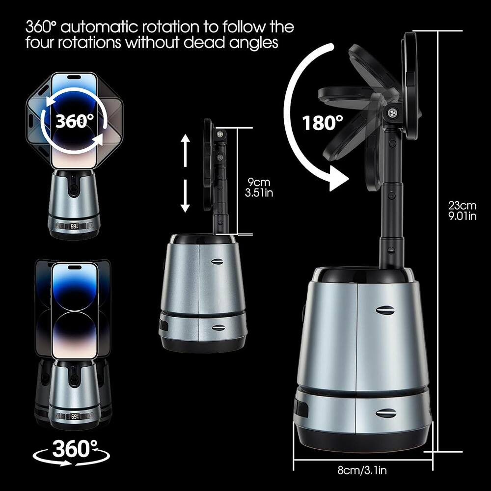 360° automatic rotation to follow the four rotations without dead angles

360°

180°

9cm / 3.51in

23cm / 9.01in

8cm / 3.1in