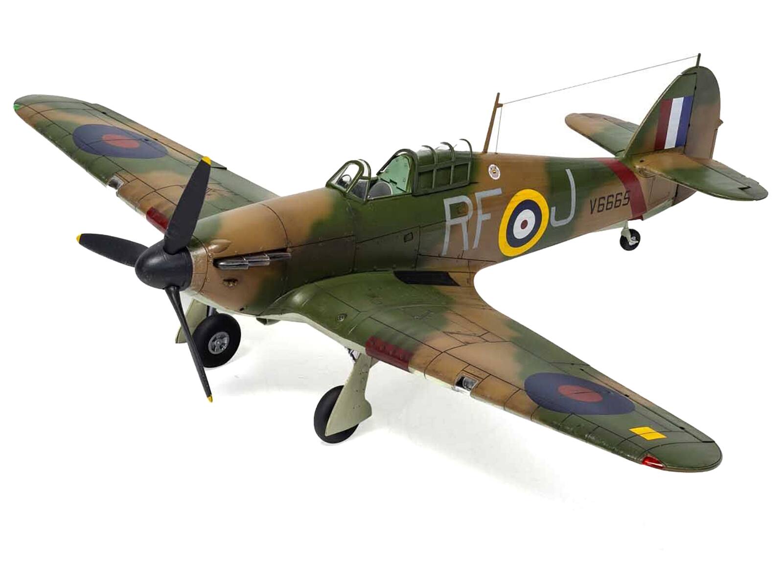 Back. Airfix - Level 2 Model Kit Hawker Hurricane Mk.I Fighter Aircraft with 2 Scheme Options 1/48 Plastic Model Kit by Airfix - Multi.