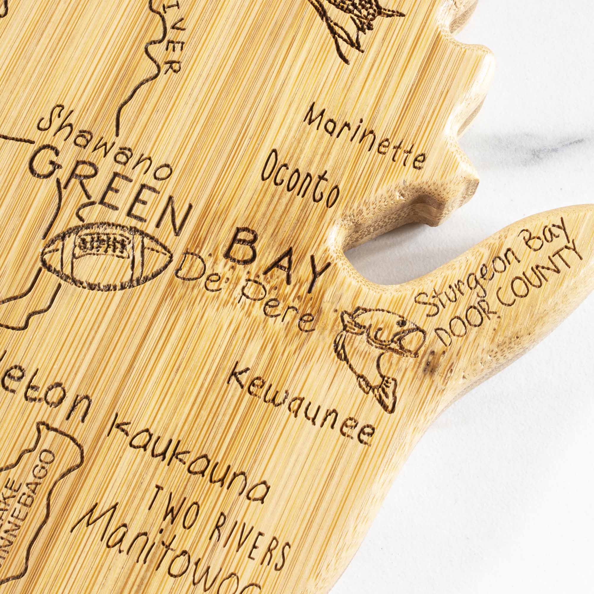 Shawano  
Marinette  
Green Bay  
Oconto  
De Pere  
Sturgeon Bay  
Kewaunee  
Kaukauna  
Two Rivers  
Manitowoc  
Door County