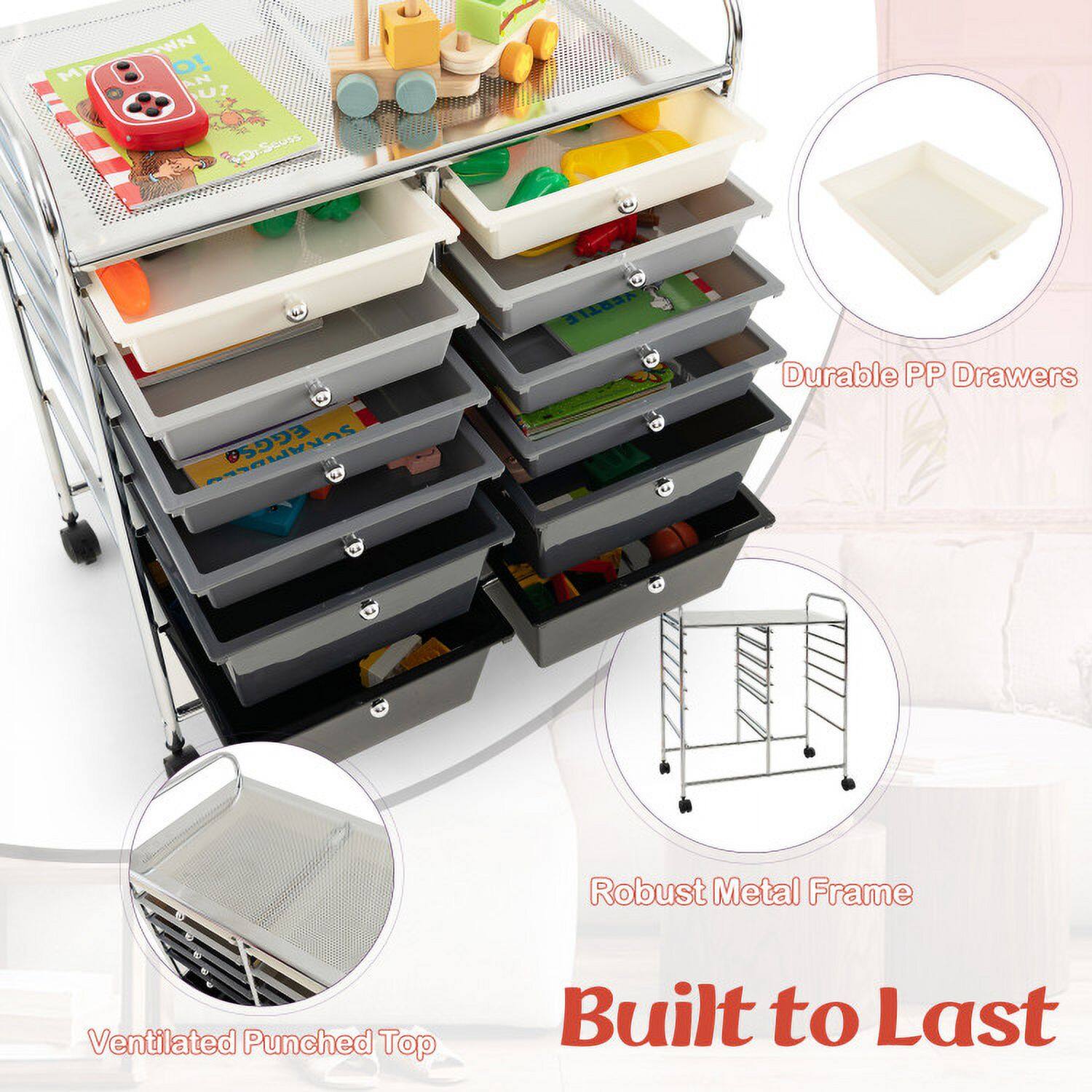 MCLOWN OWN MP D! AN UT DiScus 3 VERTLE Durable PP Drawers Robust Metal Frame Ventilated Punched Top Built to Last