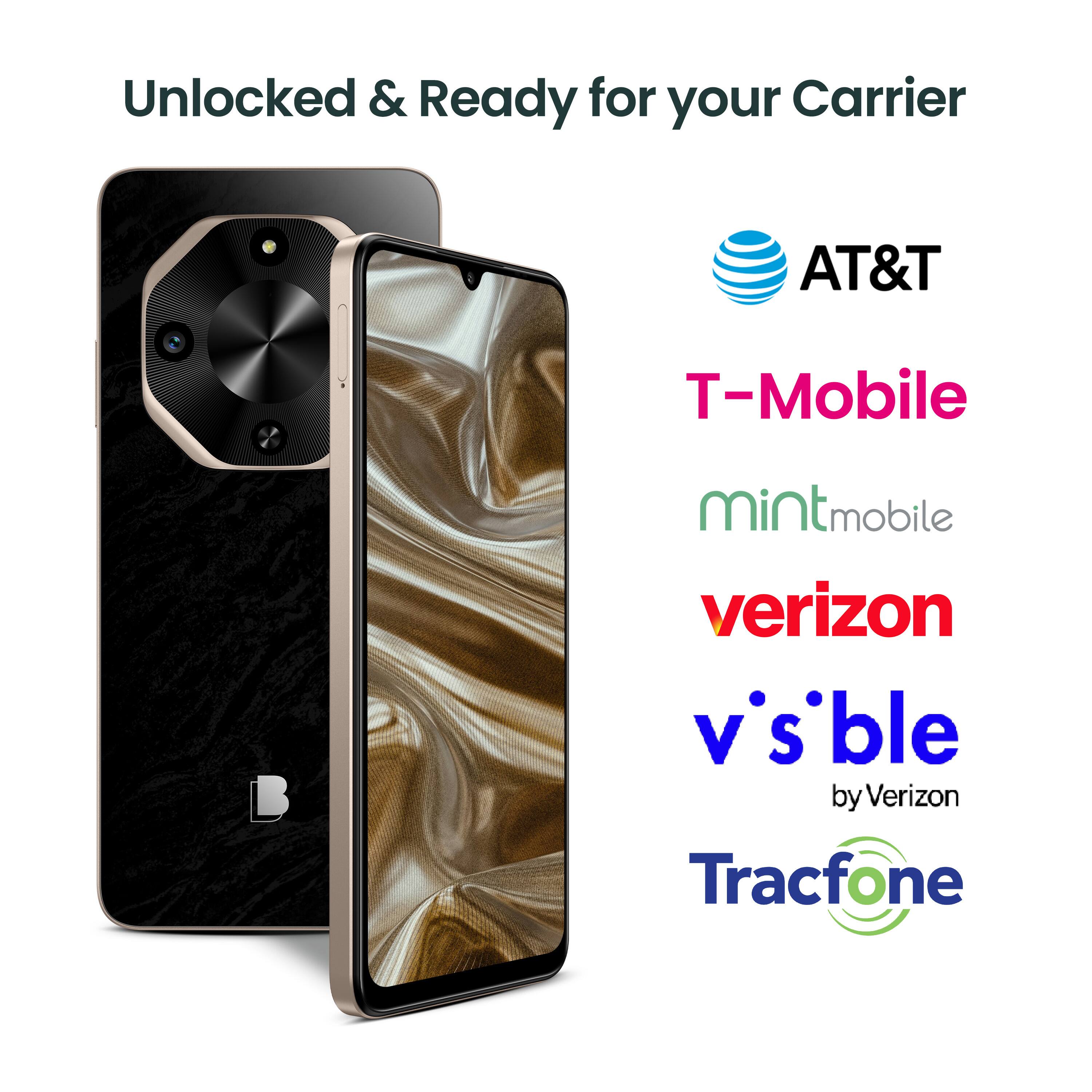 Unlocked & Ready for your Carrier

AT&T  
T-Mobile  
mintmobile  
verizon  
v's ble by Verizon  
Tracfone