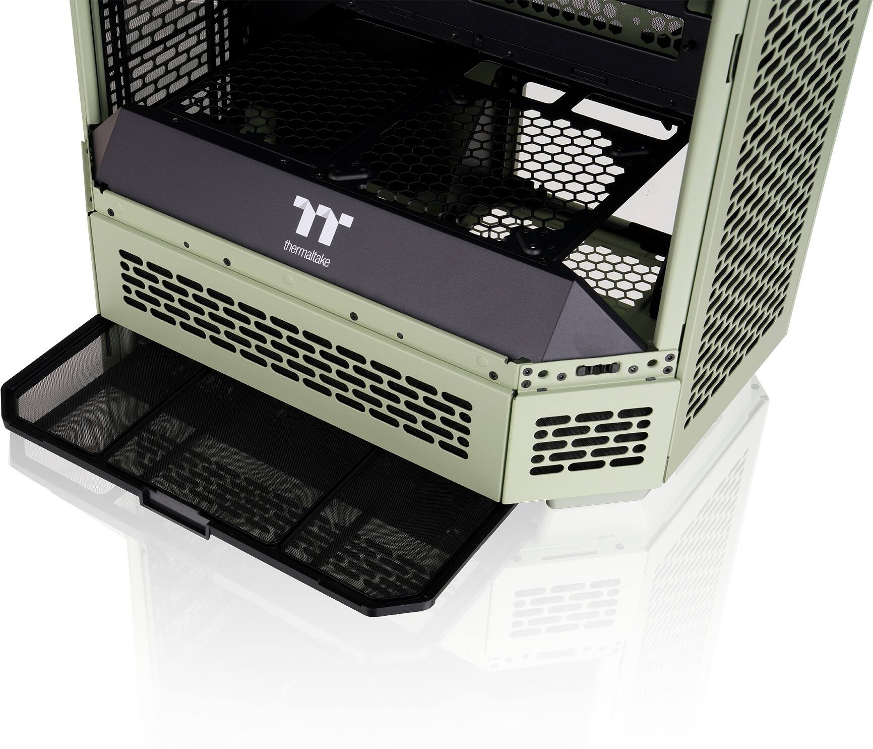 Alt View 29. Thermaltake - Tower 600 Mid Tower ATX PC Case - Matcha Green.