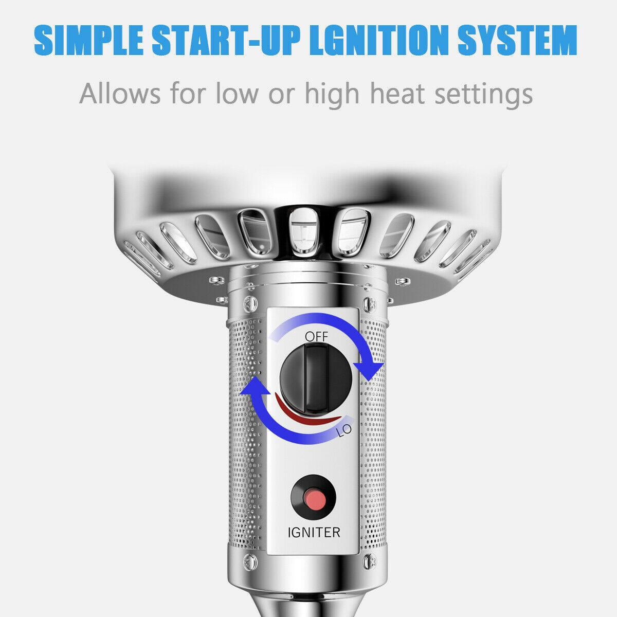 SIMPLE START-UP IGNITION SYSTEM  
Allows for low or high heat settings  

OFF  
IGNITER
