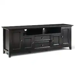 Simpli Home - Amherst 72 inch Solid Wood TV Media Stand - Hickory Brown