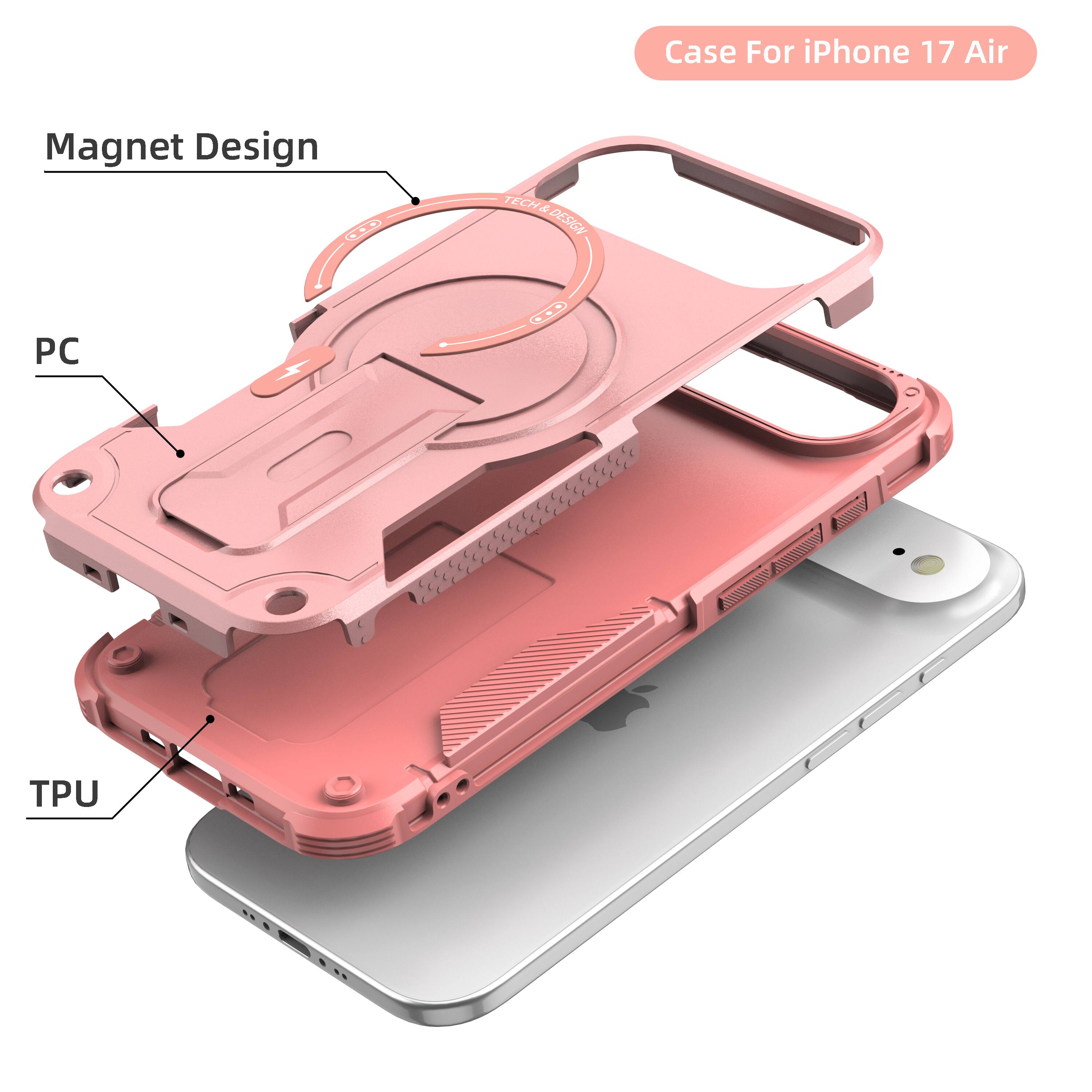 Case For iPhone 17 Air  
Magnet Design  
TECH & DESIGN  
PC  
TPU