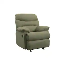 Manhattan Lane - Deby 35 Inch Modern Recliner, Foam Cushioned Seat, Microfiber - Green