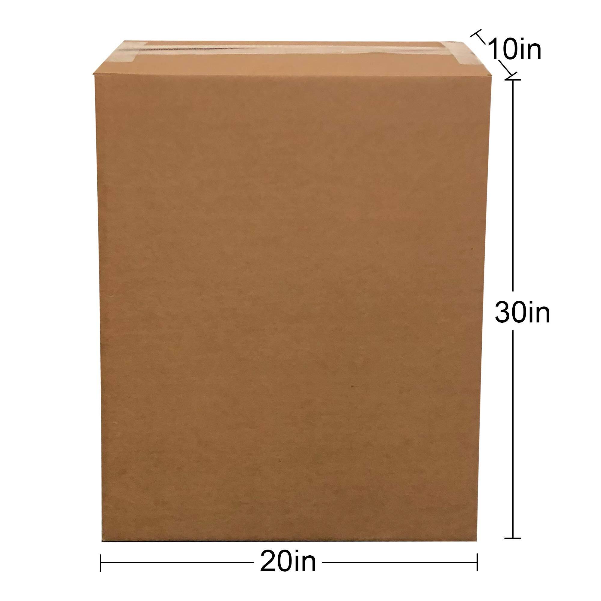 The dimensions of the box are:

- Length: 20 inches
- Width: 10 inches
- Height: 30 inches