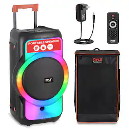 PYLE - Bluetooth Party Speaker, 160W Bluetooth - Black