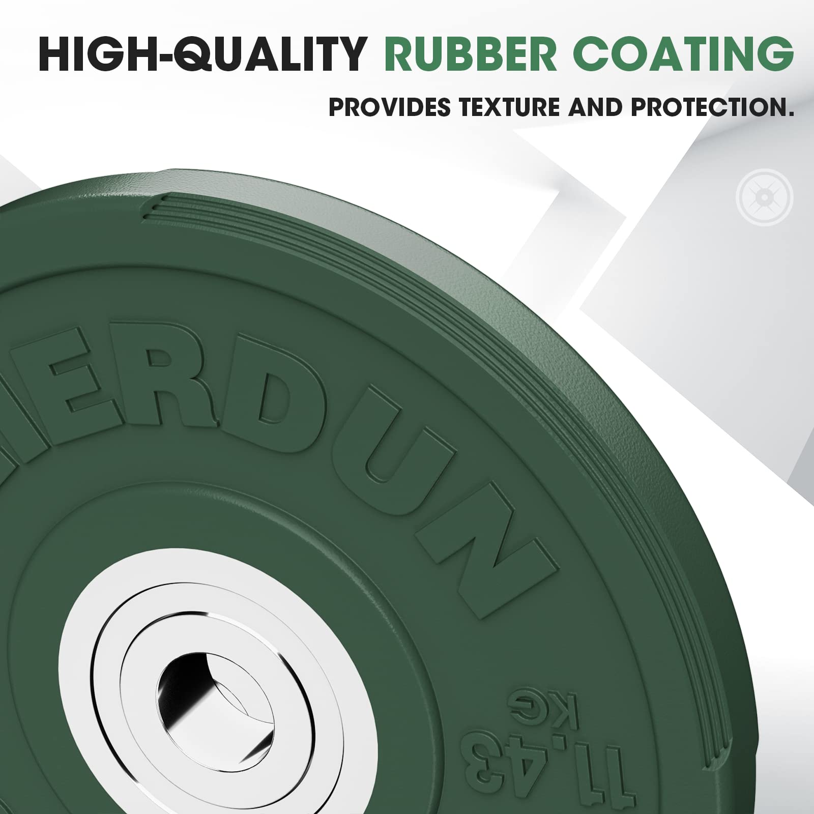 HIGH-QUALITY RUBBER COATING PROVIDES TEXTURE AND PROTECTION.