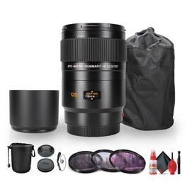 Leica - APO-Macro-Summarit-S 120mm f/2.5 Lens + Lens Filter Kit + Cleaning Kit - Bundle - Black