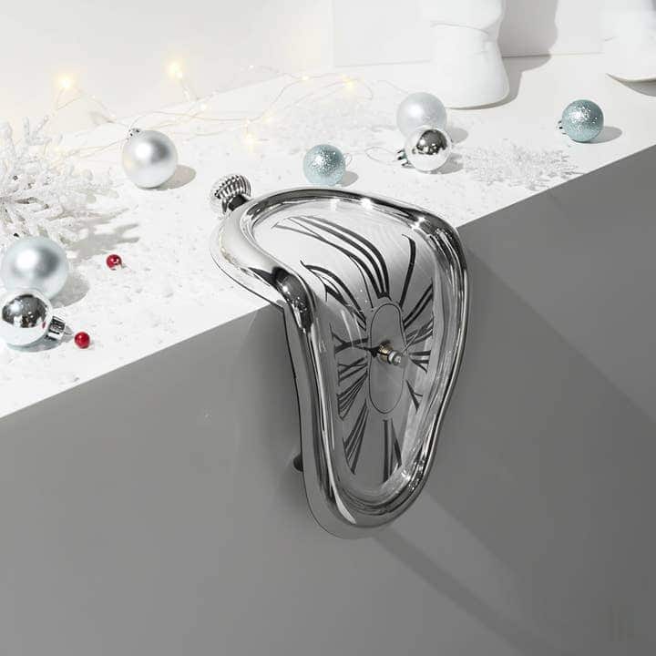 VIVZONE - Dali Melting Clock - Silver
