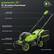 - **Brand and Model:** Greenworks PowerAll 24Y 13" Brushless Push Mower
- **Battery and Charger:** 4.0 Ah Battery and Charger
- **Warranty:** 3 Year Tool & Battery Warranty
- **Features:**
- Easy Push Button Start
- Easy Folding
- 2-in-1 System Rear Bagger or Mulch
- Brushless Motor
- Single Level Height Adjustment
- 13" Cutting Deck
- 5.5" Wheels
- 30L Collection Bag