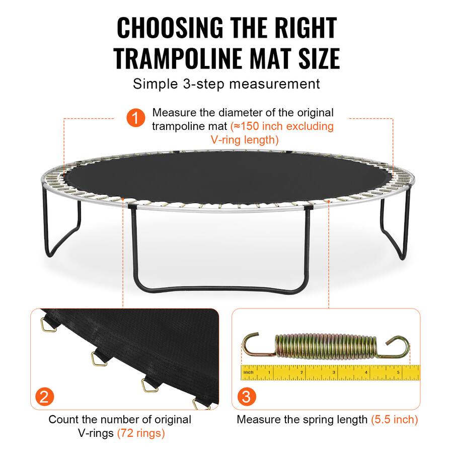 VEVOR Replacement Trampoline Mat, 14ft Frame, Universal Jumping