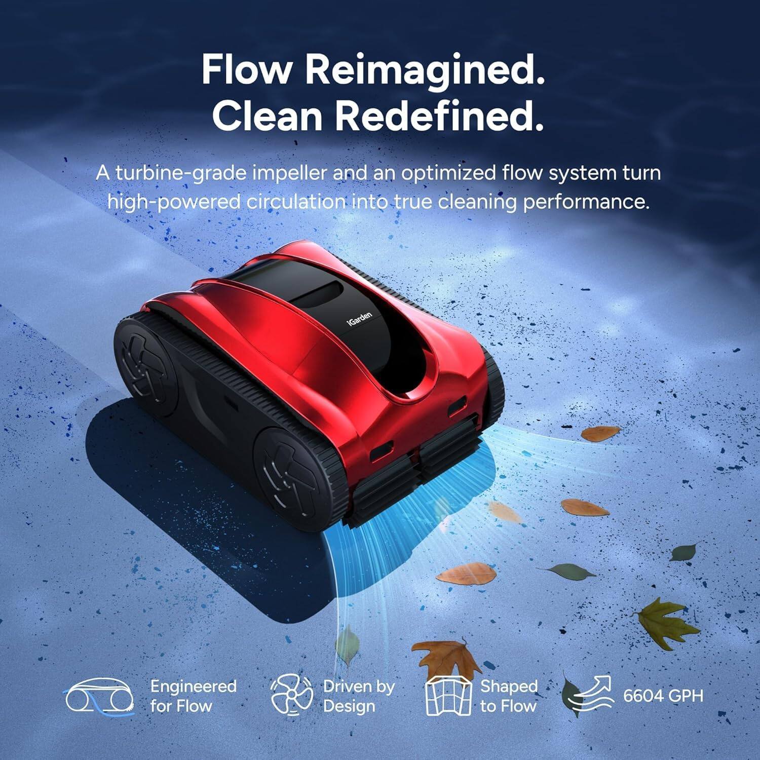 Flow Reimagined.  
Clean Redefined.  

A turbine-grade impeller and an optimized flow system turn high-powered circulation into true cleaning performance.  

Garden Engineered for Flow  
Driven by Design  
Shaped to Flow  

6604 GPH
