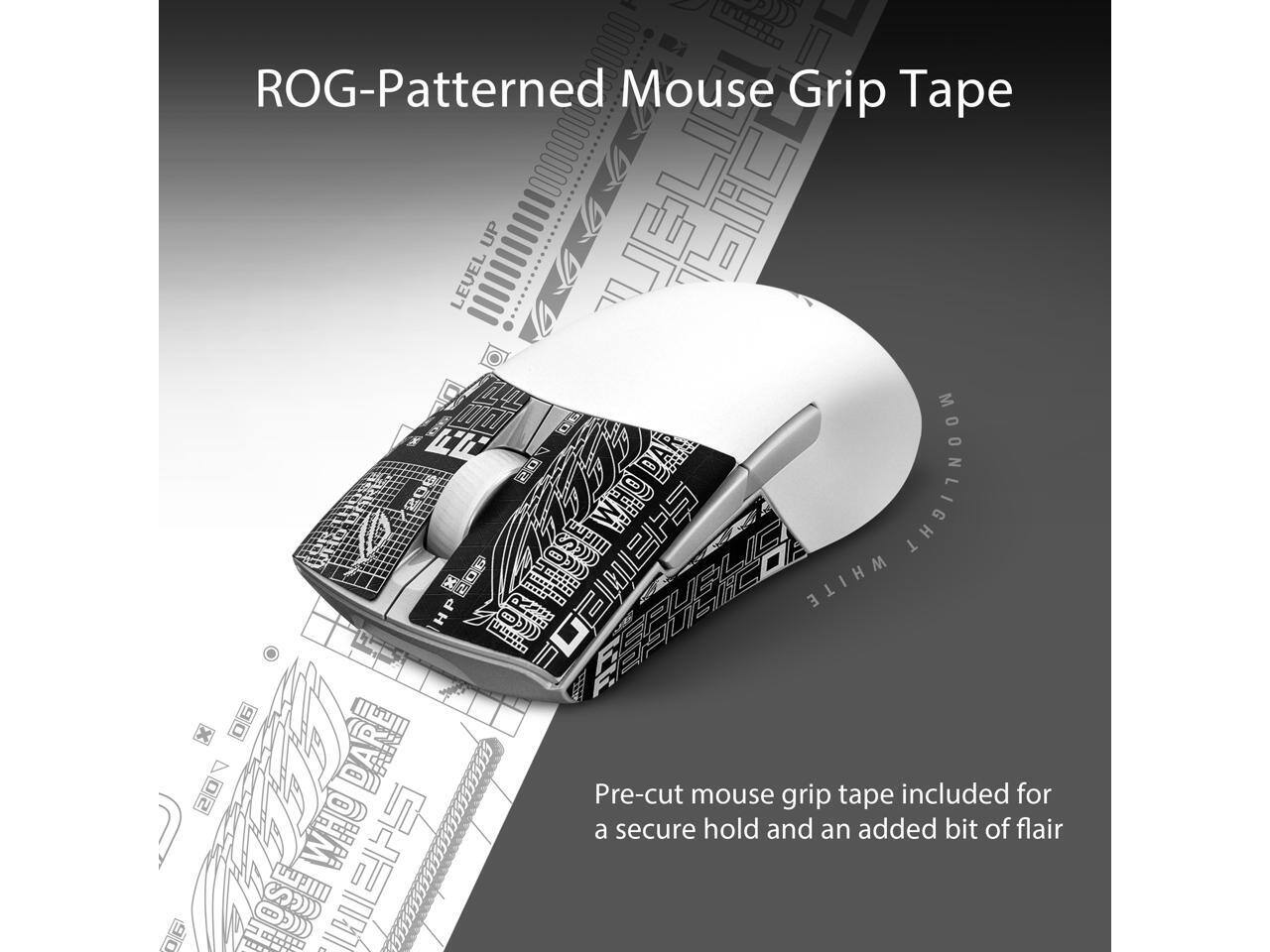 ROG-Patterned Mouse Grip Tape

Pre-cut mouse grip tape included for a secure hold and an added bit of flair