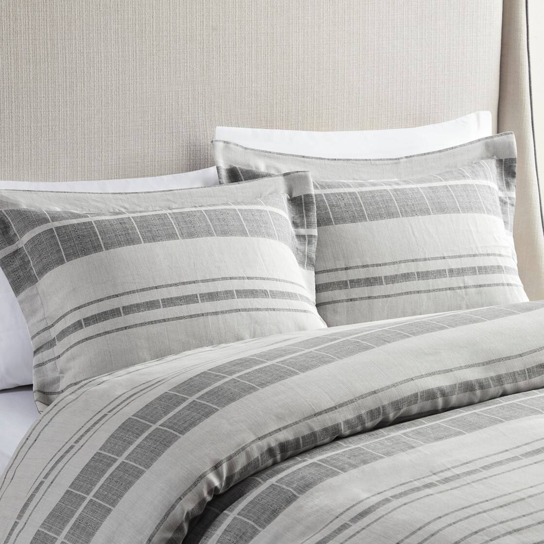 Alt View 2. Gracie Mills - Gracie Mills Naxos 3 Piece Stripe Duvet Cover Set - Grey/Multi.