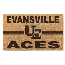 Jardine - Evansville Purple Aces 18" x 30" Team Logo Doormat - Brown