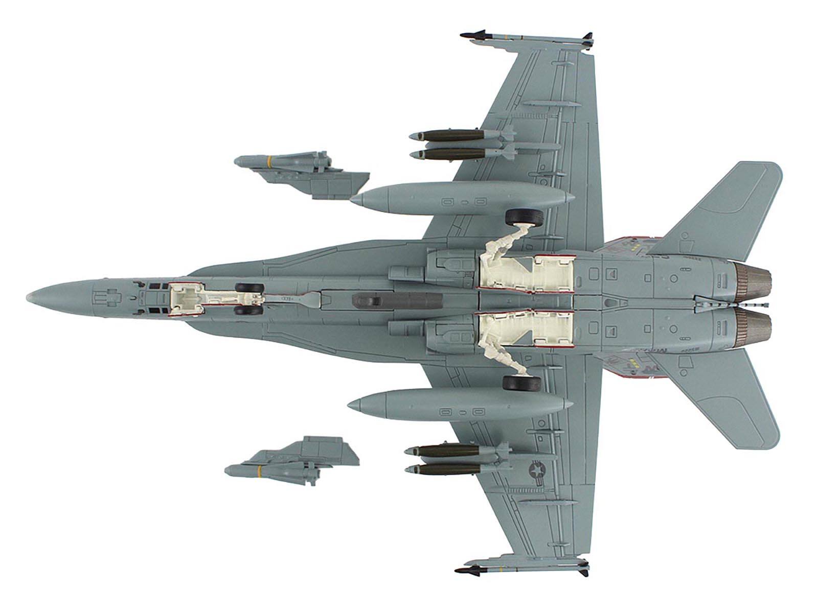 Alt View 3. Hobby Master - McDonnell Douglas F/A-18C Hornet Aircraft "VMFA-232, Red Devils" (2014) US Marine Corps 1/72 Model by Hobby Master.
