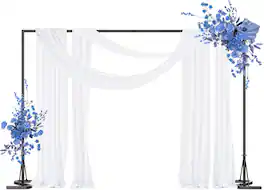 Oumilen - 10x7 FT Backdrop Stand with Metal Square Frame