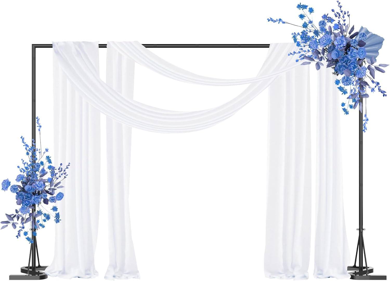 Front. Oumilen - 10x7 FT Backdrop Stand with Metal Square Frame.