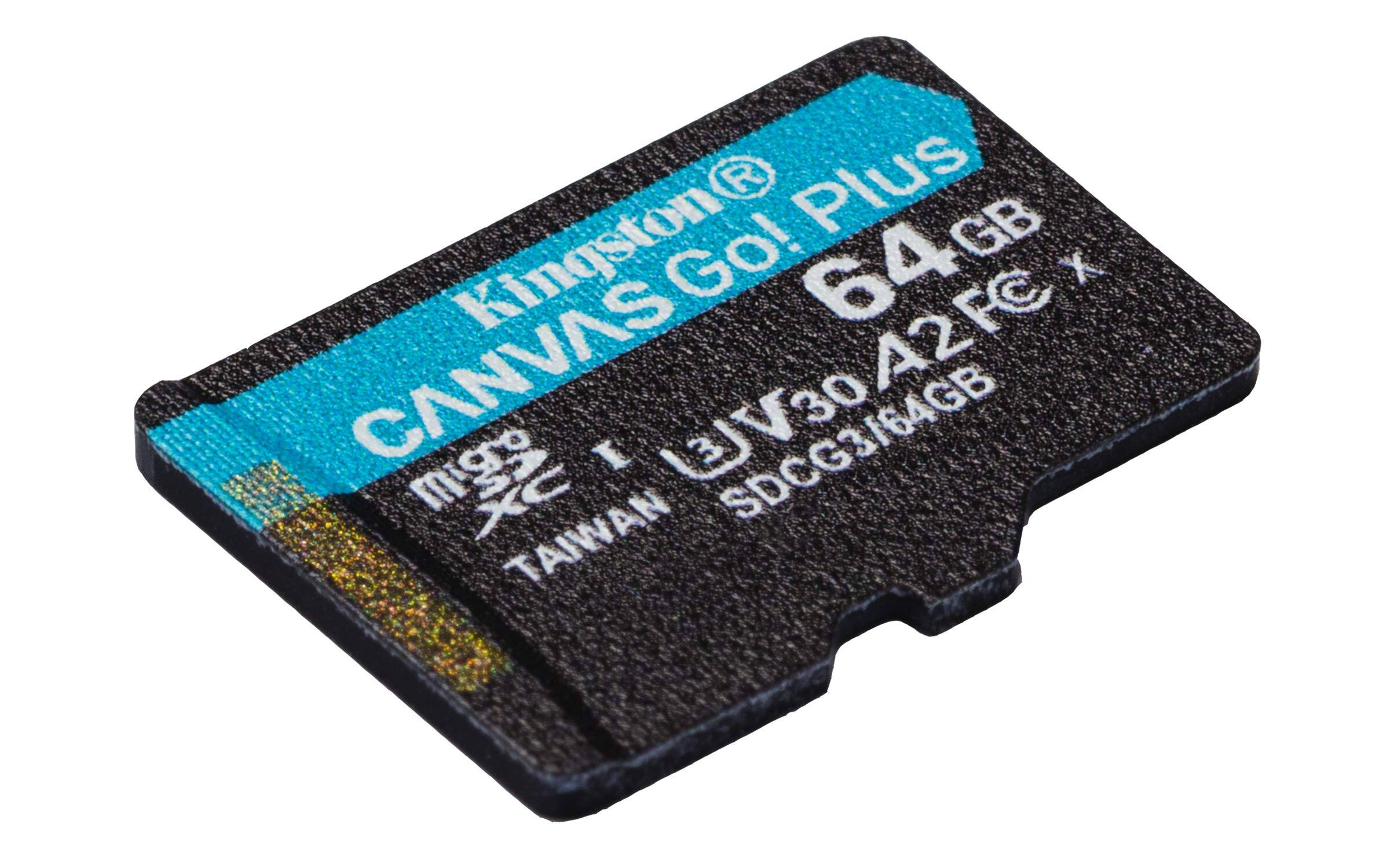 Kingston Plus GB Go! 64 X CANVASGo! microSDXC UHS-I V30 A2 64GB  
SDCG3/64GB XC TAIWAN
