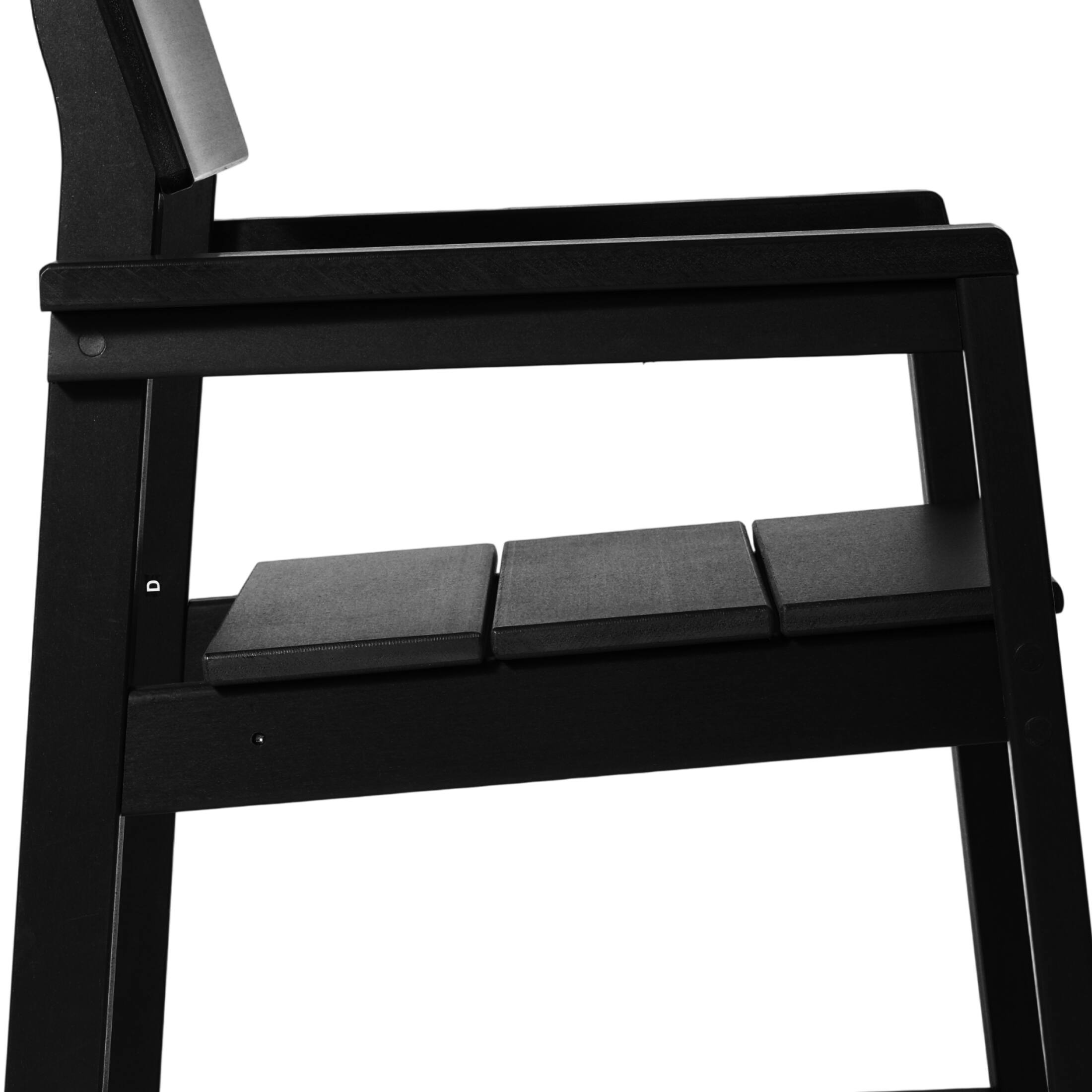 Alt View 4. WestinTrends - WestinTrends Paloma Modern HDPE Outdoor Patio Dining Arm Chairs (Set of 2) - Black.