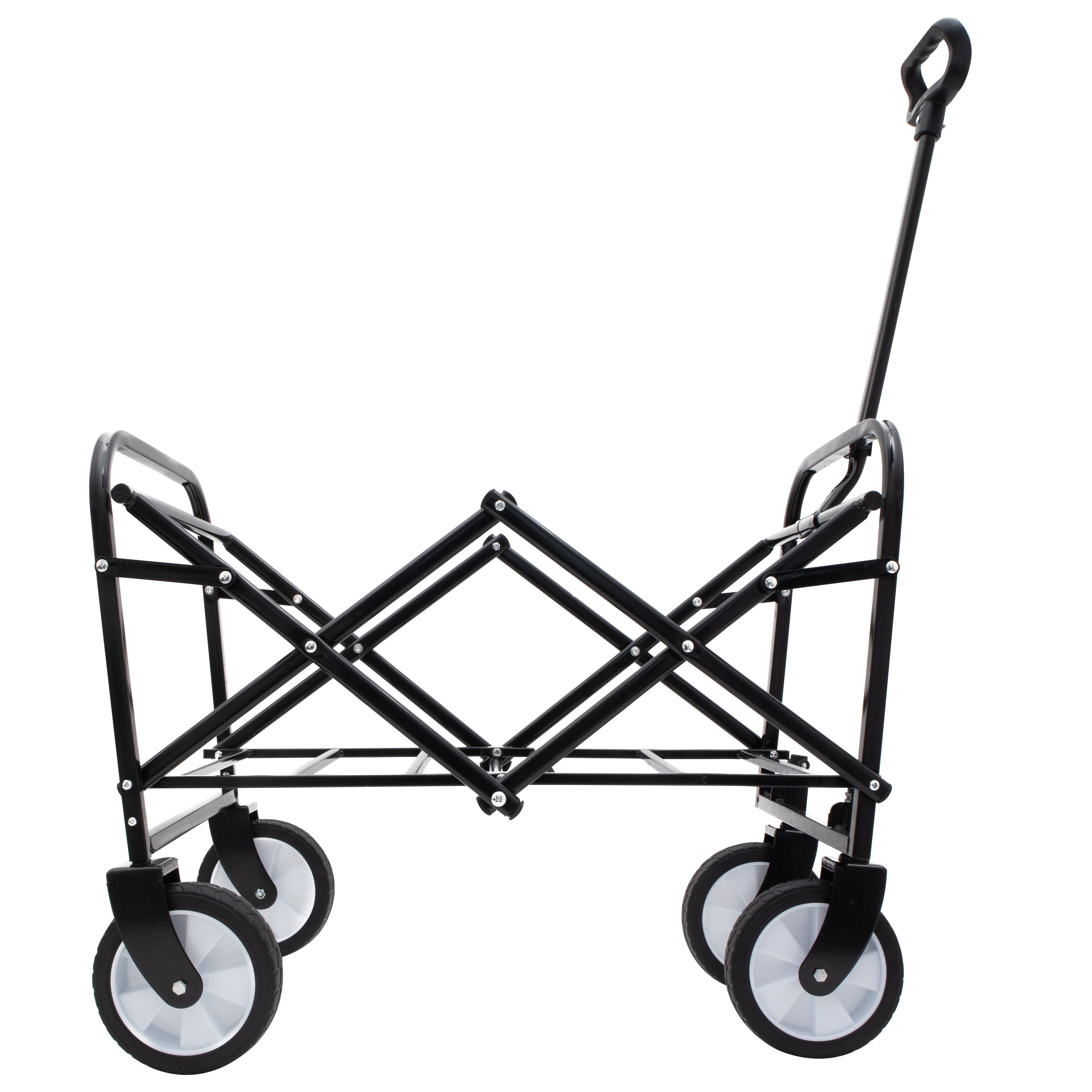 Alt View 6. Mondawe - 2-Piece Foldable Wagon Utility Carts Set - Black and Orange.
