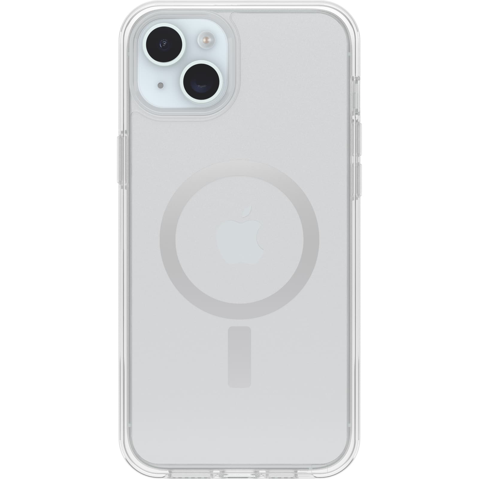 OtterBox - Symmetry Series Hard Shell for MagSafe for Apple iPhone 15 Plus and Apple iPhone 14 Plus - Clear - Front_Zoom