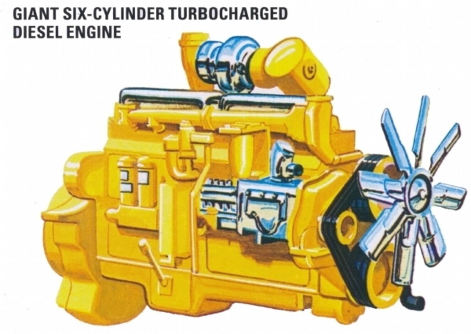 GIANT SIX-CYLINDER TURBOCHARGED DIESEL ENGINE