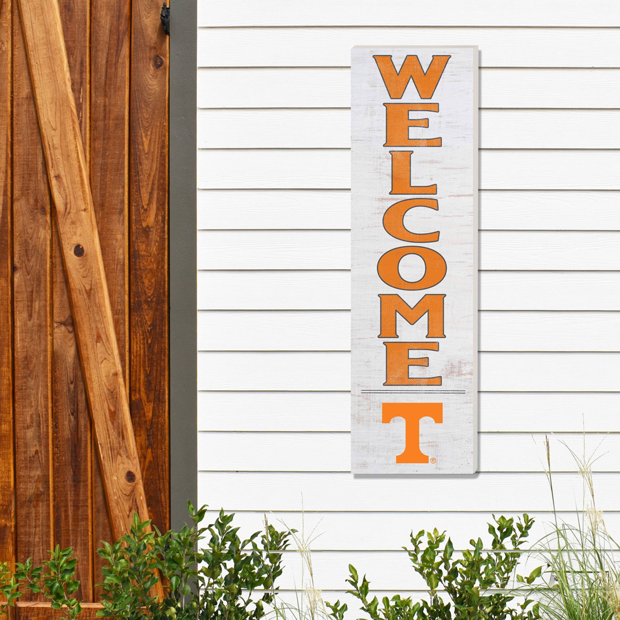 Alt View 1. Jardine - Tennessee Volunteers 10'' x 35'' Indoor/Outdoor Welcome Sign - White.