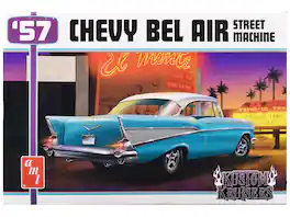 Skill 2 Model Kit 1957 Chevrolet Bel Air Street Machine "Kustom Kruisers" 1/25 Scale Model by AMT - Blue