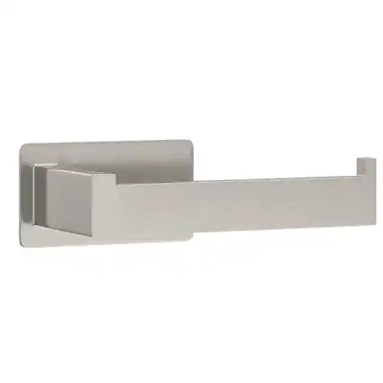 Front. Empava - Self-Adhesive Stainless Steel Single Post Wall Mounted Toilet Paper Roll Holder Stand no Drilling - Brushed Nickel.