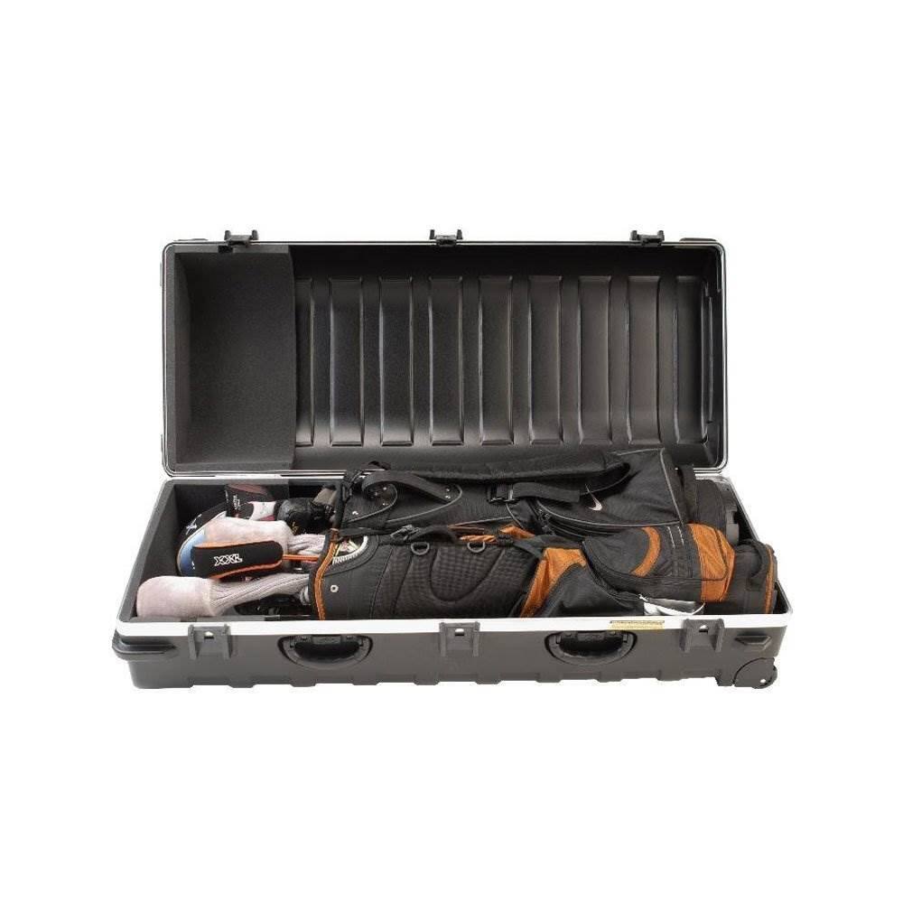 Alt View 1. SKB - SKB Cases Double ATA Standard Hard Plastic Wheeled Golf Bag Travel Case (2 Pack) - Black.