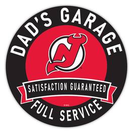 Fan Creations - New Jersey Devils 16" Dad's Garage Wood Sign - Multicolor