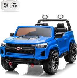 Winado - Licensed Chevrolet Colorado 24V Kids Ride on Car, Battery Powered Electric Ride on Car Toys w/Remote Control, LED Light - Blue