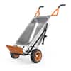 Front. WORX - Aerocart 8-In-1 Yard Cart - Black.