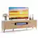 Front. Costway - TV Stand for 65 Inch TVs Modern Entertainment Center with Drawer 2 Storage Cabinets - Brown.