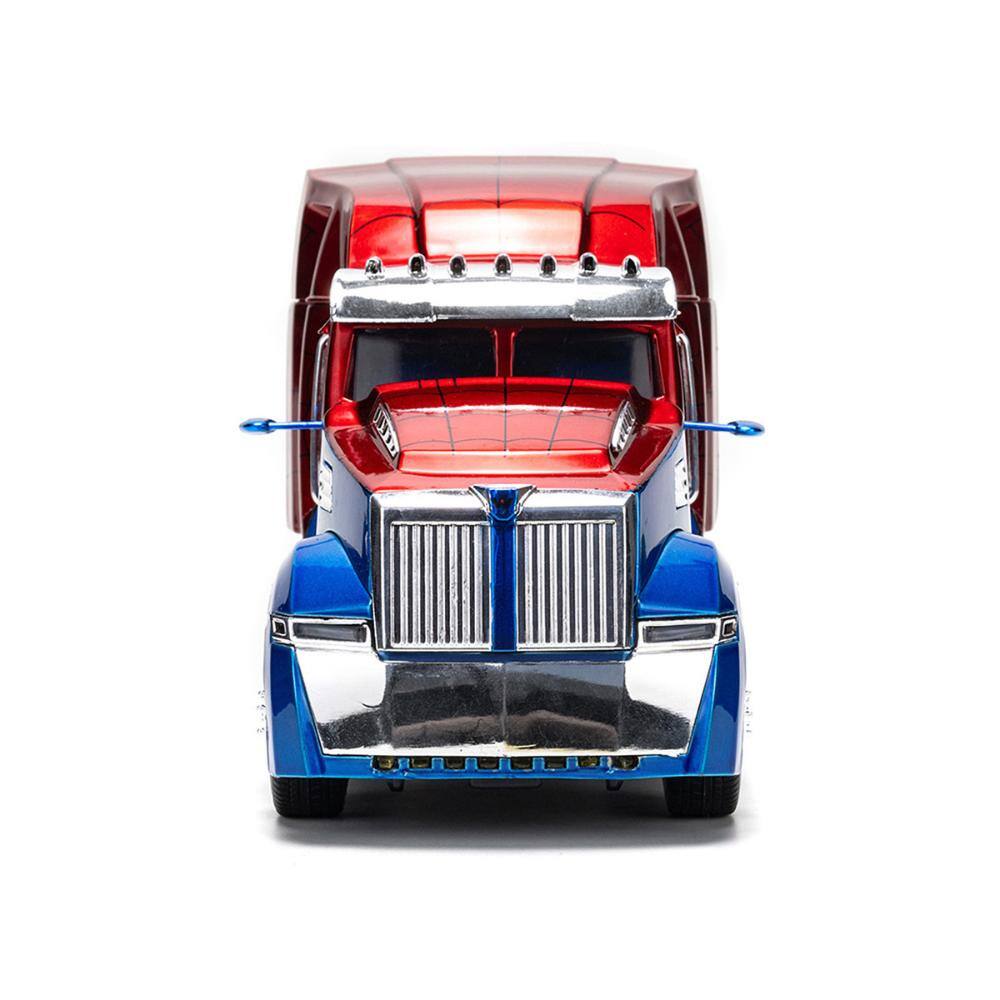 Alt View 1. Jada - Western Star 57X Truck Tractor "Spider-Man" Blue and Red Metallic "Hollywood Rides" Series 1/24 Diecast Model by Jada - Blue and Red Metallic.