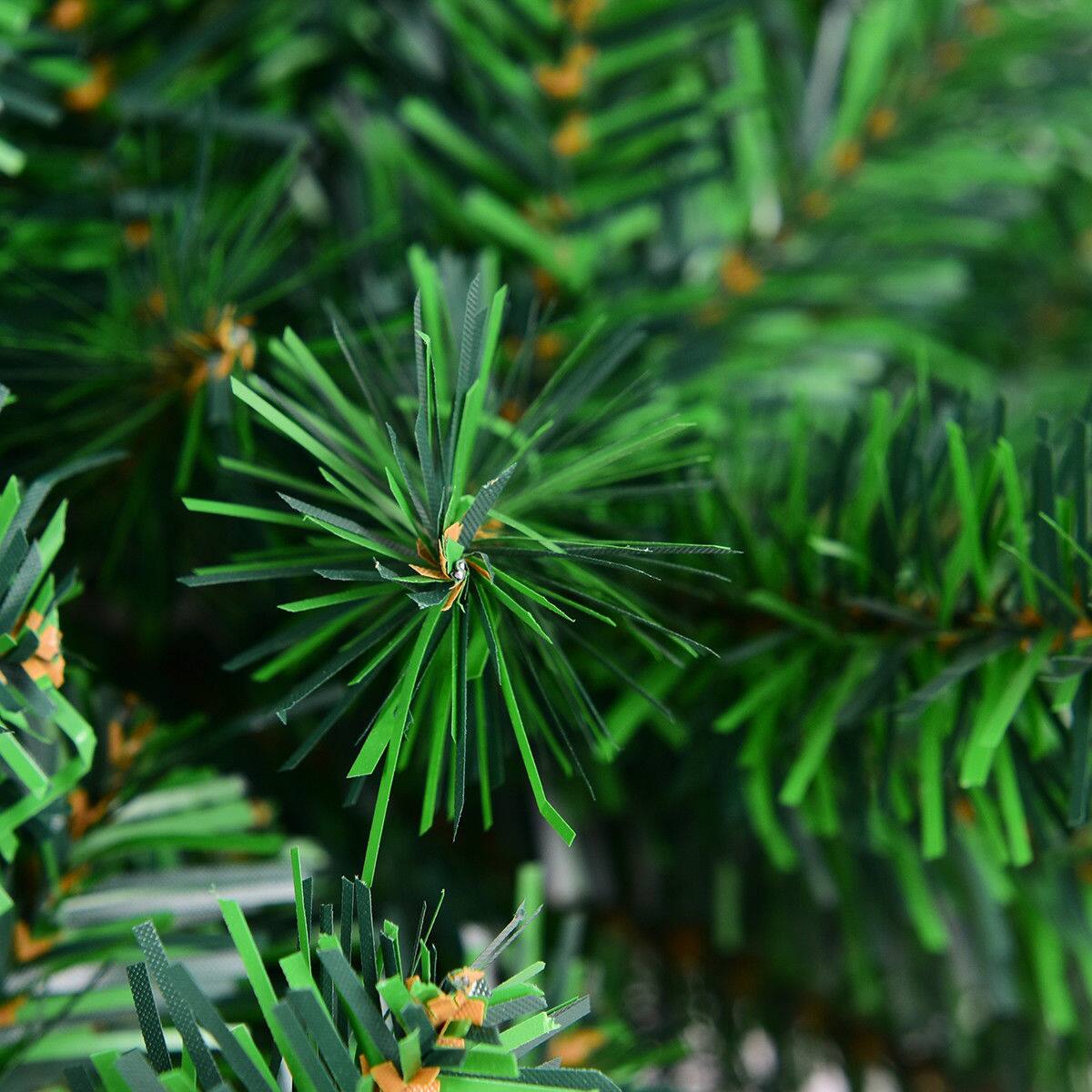 Alt View 18. Costway - 6FT PVC Christmas Tree 1000 Tips Hinged Solid Metal Legs - Green.