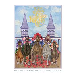 Dyehard Supply - 2026 Kentucky Derby 152nd Limited-Edition Print - Gold Foil, Signed by Artist - Multicolor